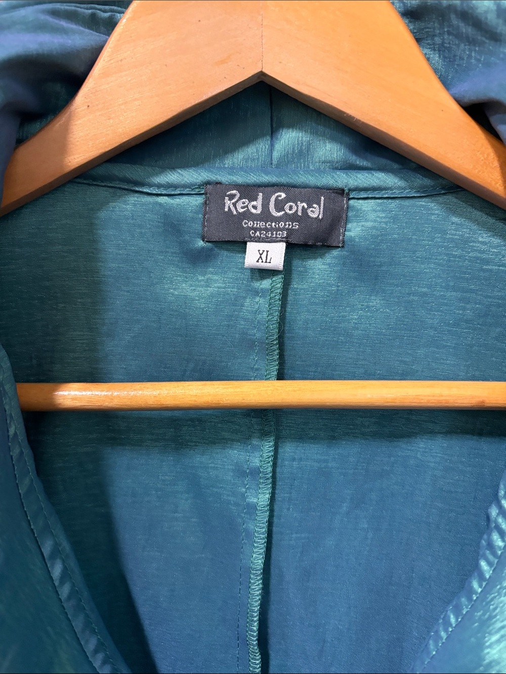 Shimmery Whimsigoth Teal Ruffled Zip Jacket - Picture 2 of 9